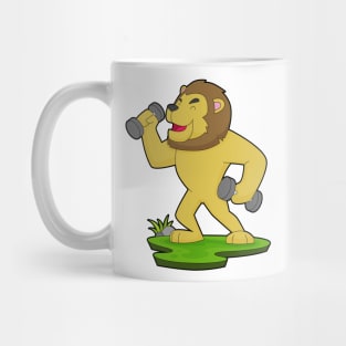 Lion Bodybuilding Dumbbells Mug